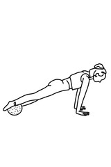 One continuous line drawing, exercise time for yoga	