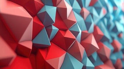 Obraz premium Abstract Geometric Pattern in Red and Blue