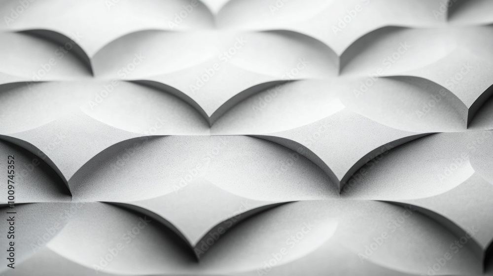 Poster abstract geometric patterns with three-dimensional white structures