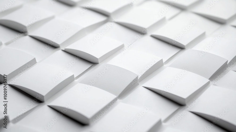 Poster abstract geometric patterns with three-dimensional white structures