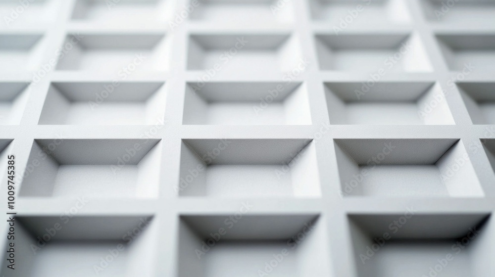 Poster abstract geometric patterns with three-dimensional white structures
