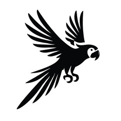 Obraz premium Flying Parrot Silhouette