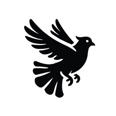 Fototapeta premium Pigeon Silhouette in Flight