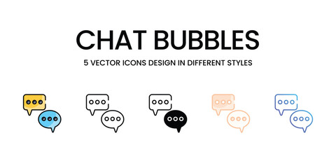 Chat Bubbles icons set ready to use vector icon stock illustration