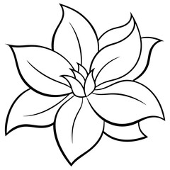 A Vibrant Tropical Flower with Bold Sweeping Petals in a Colorful Vector Illustration
