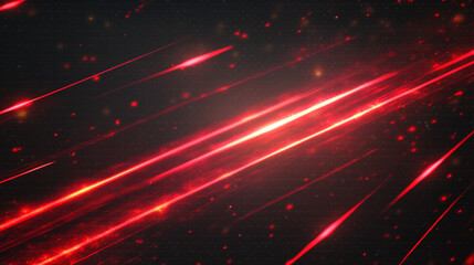 Obraz premium Dynamic red light streaks create an electrifying atmosphere in a dark backdrop