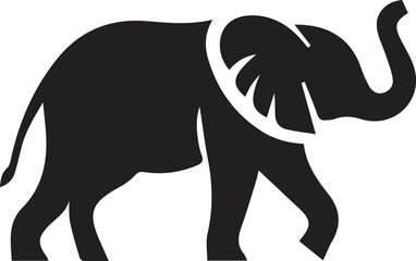 Fototapeta premium Elephant silhouette vector EPS 