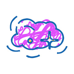 cosmic dust space exploration doodle icon sketch vector. cosmic dust space exploration sign. isolated symbol illustration