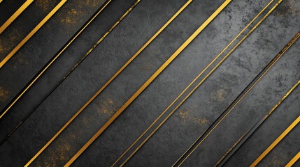 Fototapeta premium Elegant black and gold striped background with bold diagonal lines creating an upscale effect