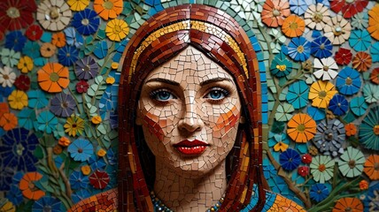 portrait of a woman with painted face