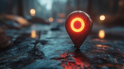 Create Location Indicator with Icon Background for Travel Maps and Apps