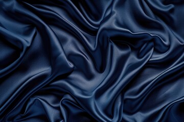 Obraz premium Navy blue silk satin luxury background for design.