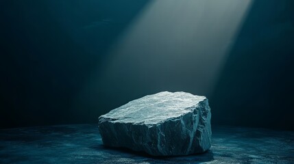 3d empty display with stone for cosmetic products