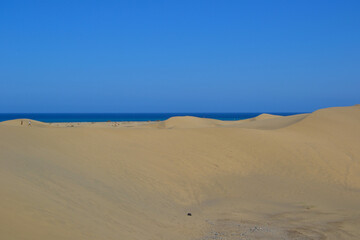 The Maspalomas Dunes (spanish: Dunas de Maspalomas). Sand dunes located on the south coast of the island of Gran Canaria, Spain