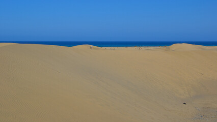 The Maspalomas Dunes (spanish: Dunas de Maspalomas). Sand dunes located on the south coast of the island of Gran Canaria, Spain