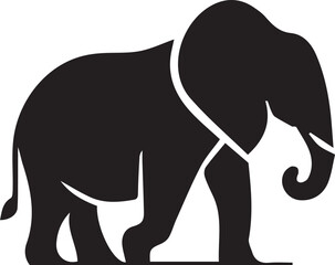 Fototapeta premium Elephant silhouette vector EPS 