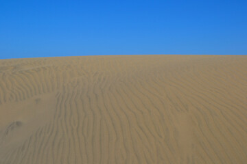 The Maspalomas Dunes (spanish: Dunas de Maspalomas). Sand dunes located on the south coast of the island of Gran Canaria, Spain