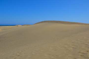 The Maspalomas Dunes (spanish: Dunas de Maspalomas). Sand dunes located on the south coast of the island of Gran Canaria, Spain