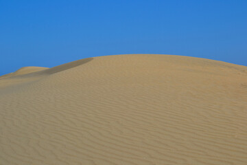 The Maspalomas Dunes (spanish: Dunas de Maspalomas). Sand dunes located on the south coast of the island of Gran Canaria, Spain