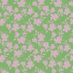 Beautiful pattern with flowers and leaf. Floral vector illustration.