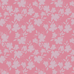 Beautiful pattern with flowers and leaf. Floral vector illustration.