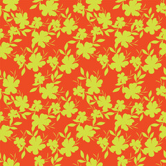 textile design with cute flowers pattern image