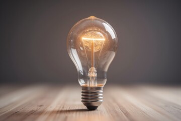 a light bulb with a brain inside of it