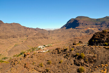 Mirador de Mogan, Veneguera Viewing Point - viewpoint viewpoint on the southwestern part of the island of Gran Canaria, Spain