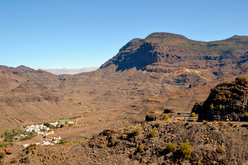 Mirador de Mogan, Veneguera Viewing Point - viewpoint viewpoint on the southwestern part of the island of Gran Canaria, Spain