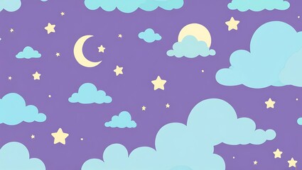 Night Sky with Clouds and Stars