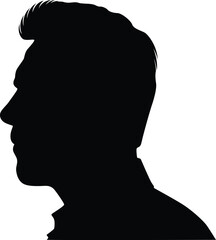 Man silhouette vector style in white background
