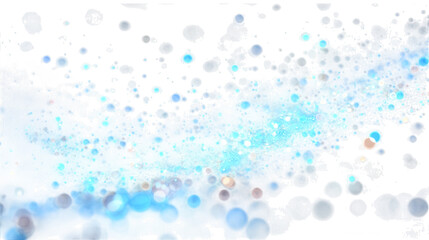 Abstract Blue Bokeh isolated on Transparent Background PNG