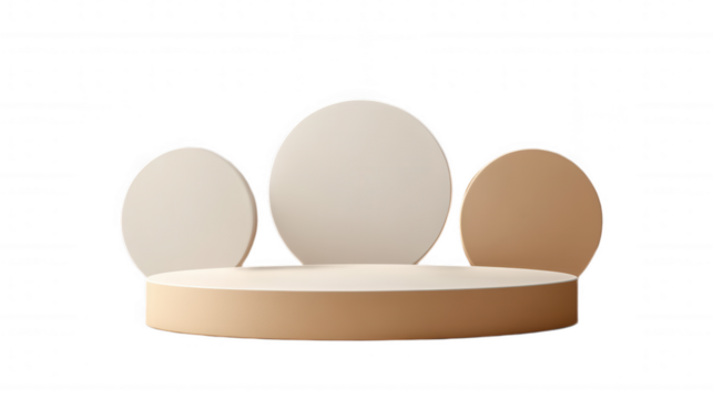 Abstract Geometric Display isolated on Transparent Background PNG