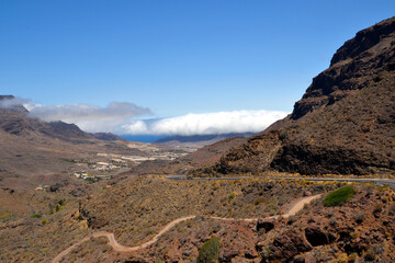 Spectacular views on the western part of the island of Gran Canaria, Spain.