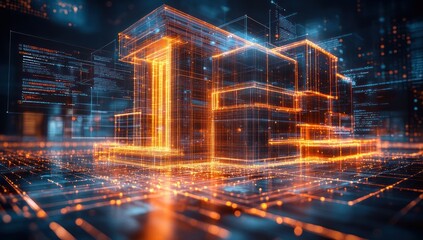 Fototapeta premium Digital Architecture