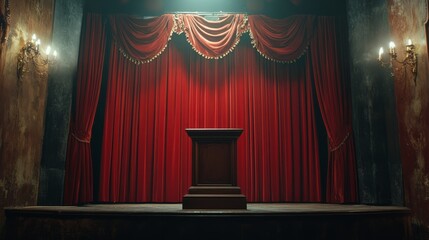 stage with curtain