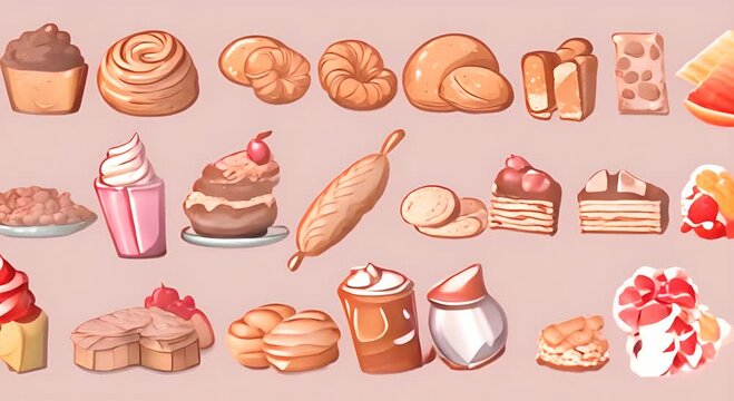 set of cakes