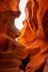  Flowing rock formation. Natural Beauty of the Lower Antelope Canyon in Page, Arizona