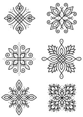 Mandala patterns Christmas ornament  paisley vector SVG 