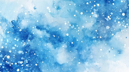 Obraz premium Watercolour background template, snow blue background