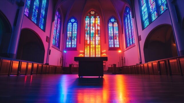 empty stage in curch