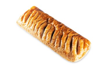 Apple pie on a white isolated background