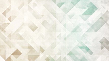 Fototapeta premium Abstract Geometric Shapes in Neutral Tones on Textured Paper, Featuring Muted Green and Beiges with Subtle Gradients 