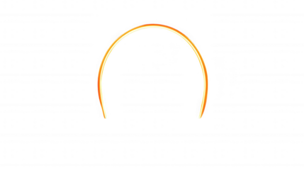 Abstract Orange Arc isolated on Transparent Background PNG