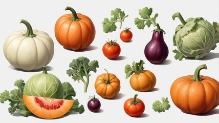 set of vegetables