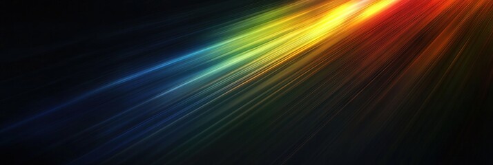 prism rays in a black background 