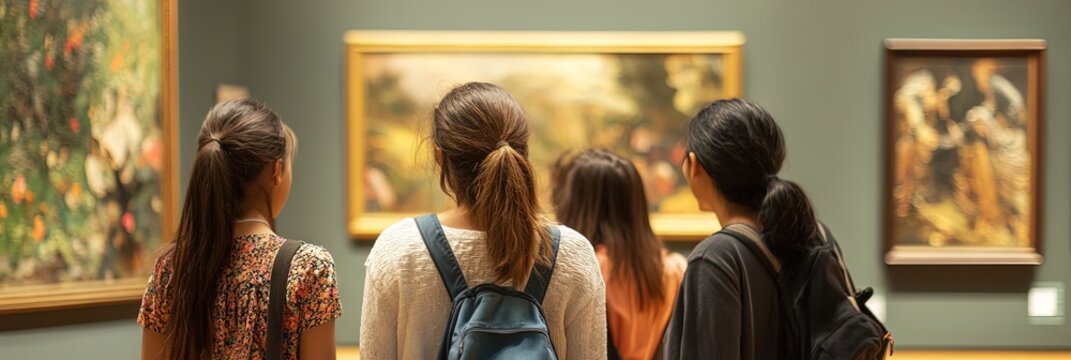 students on field trip to the art gallery 