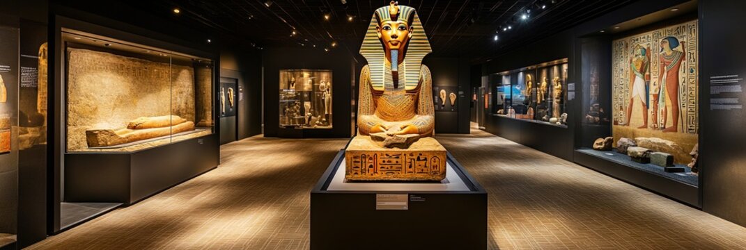 museum ancient egyptian exhibit display