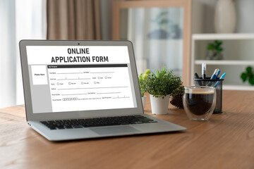 Online application form for modish registration on the internet website