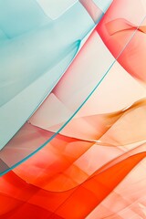Fototapeta premium A Vibrant Abstract Background Showcasing a Harmonious Blend of Cyan and Orange Gradients, Creating a Dynamic Visual Experience that Evokes Creativity and Energy